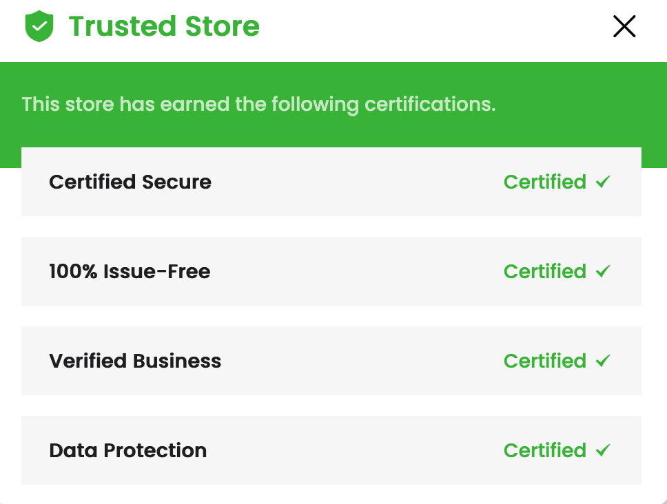 trusted store fake badge